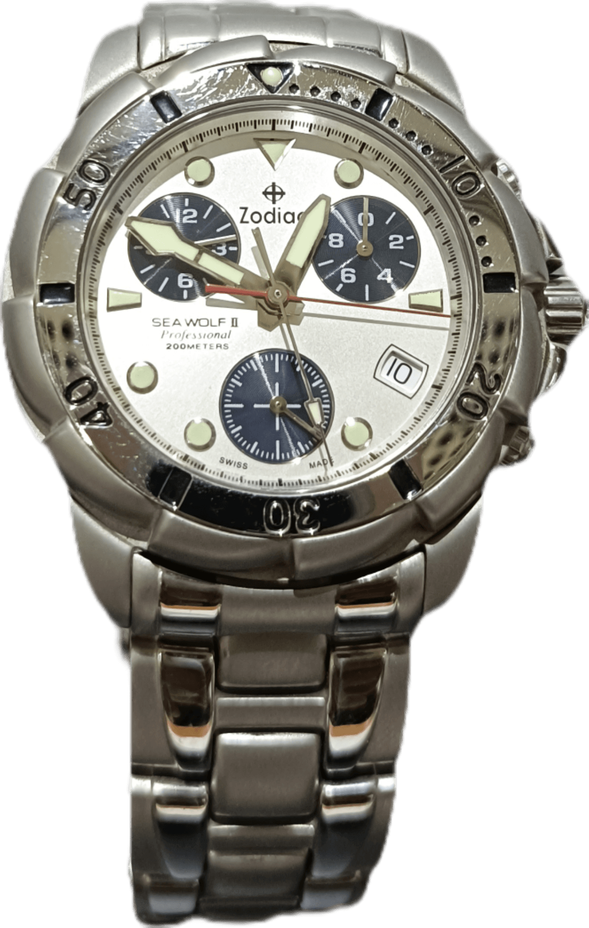 ساعة زودياك كرونوغراف احترافية للرجال مع تاج لولبي — 5413.004/03A83