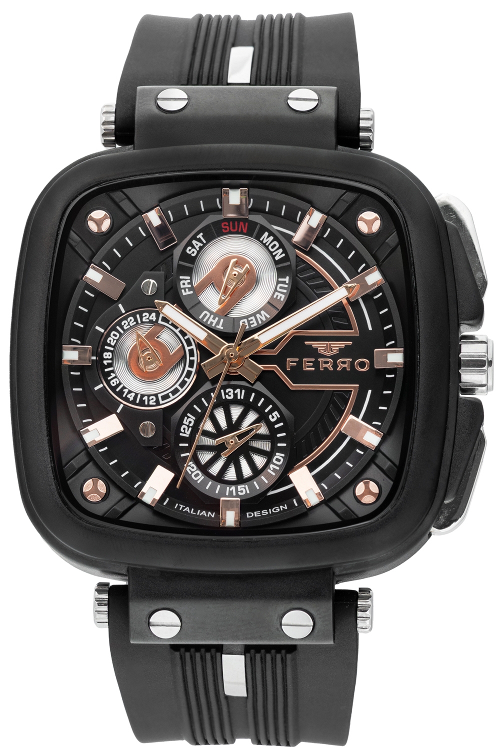 ساعة فيرو للرجال بسوار من السيليكون