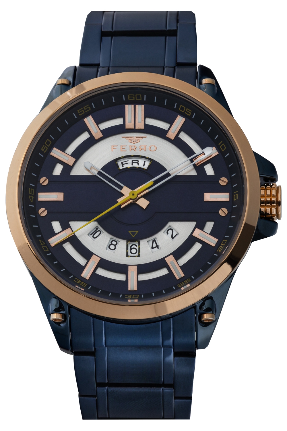 ساعة فيرو للرجال بسوار معدني