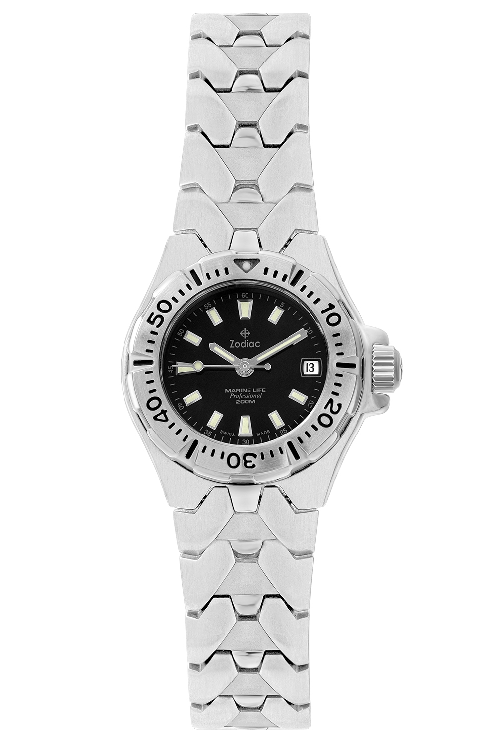 ساعة زودياك مارين لايف بروفيشنال النسائية ذات التاج المخيط - 5321.002/03A83