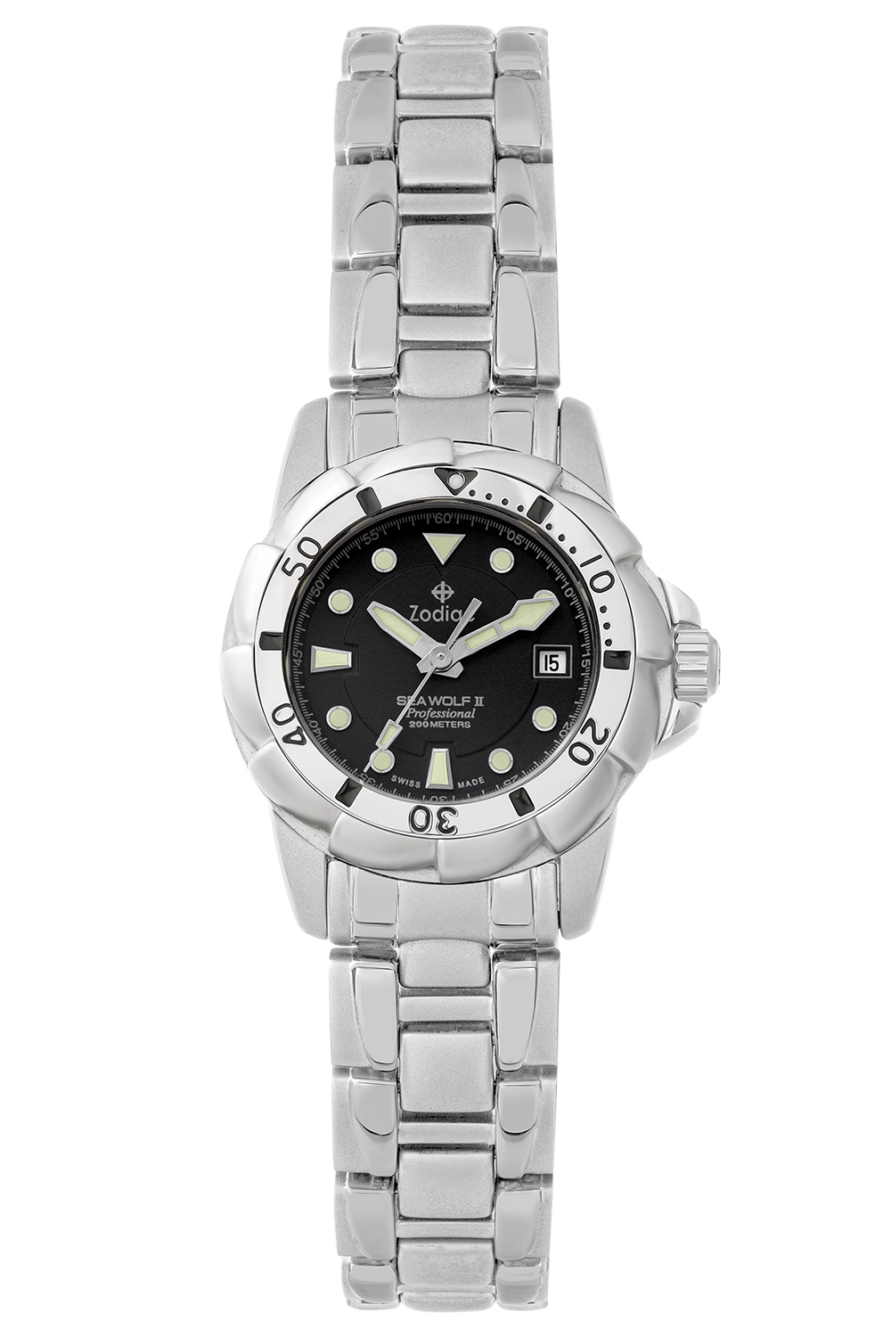 ساعة زودياك (الذئب البحري) 2 الاحترافية النسائية ذات التاج الملولب - 5421.002/03A83