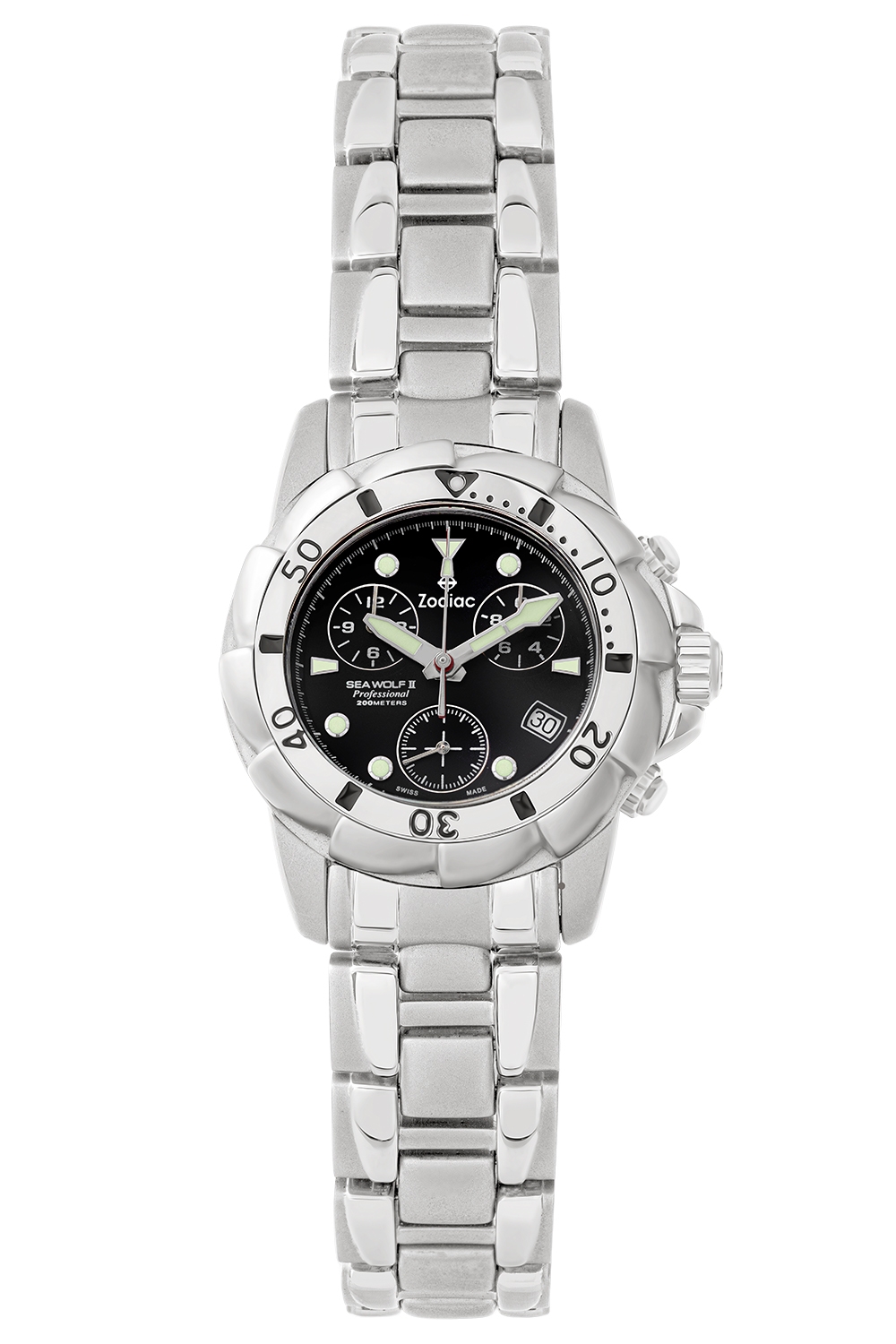 ساعة زودياك كرونوغراف احترافية للرجال مع تاج لولبي — 5413.002/03A83