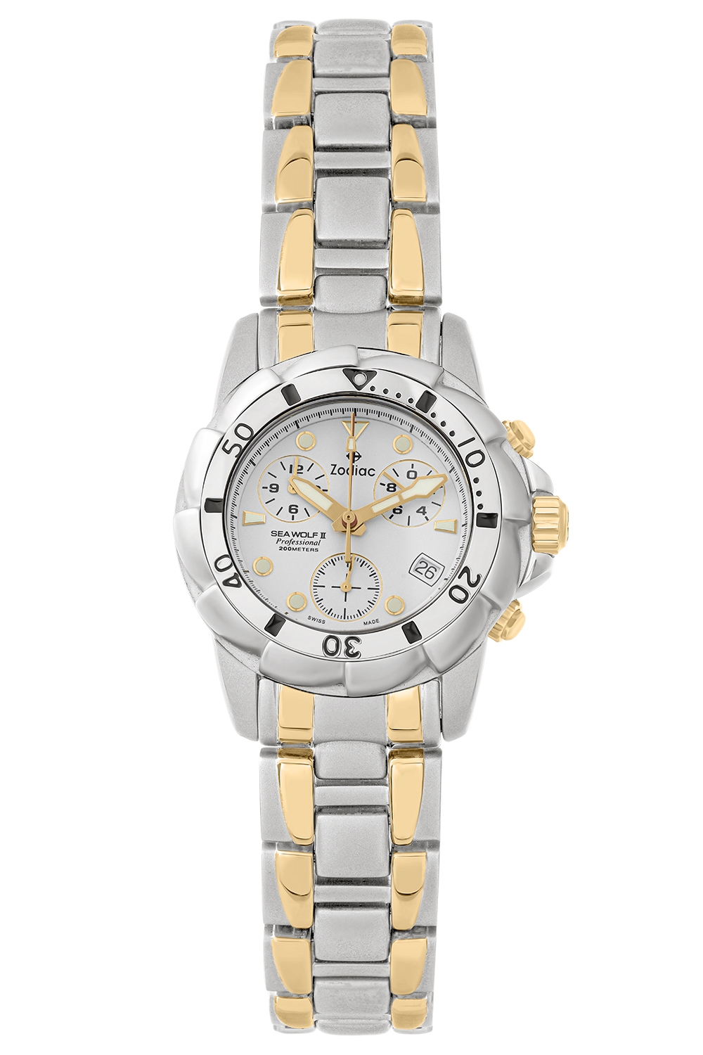 ساعة زودياك كرونوغراف احترافية للرجال مع تاج لولبي — 5413.011/03A83