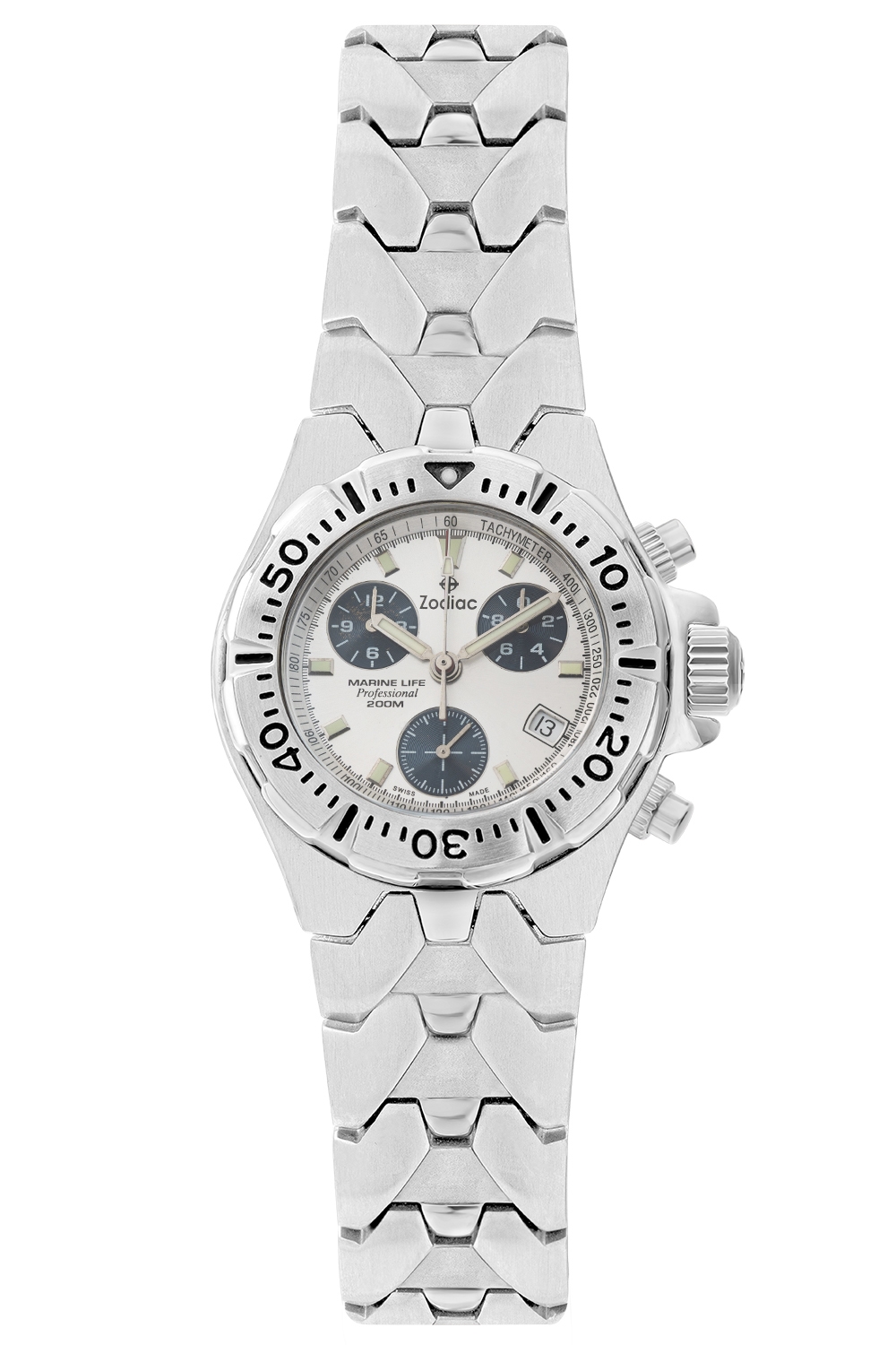 ساعة زودياك كرونوغراف احترافية للرجال مع تاج لولبي — 5313.004/03A83