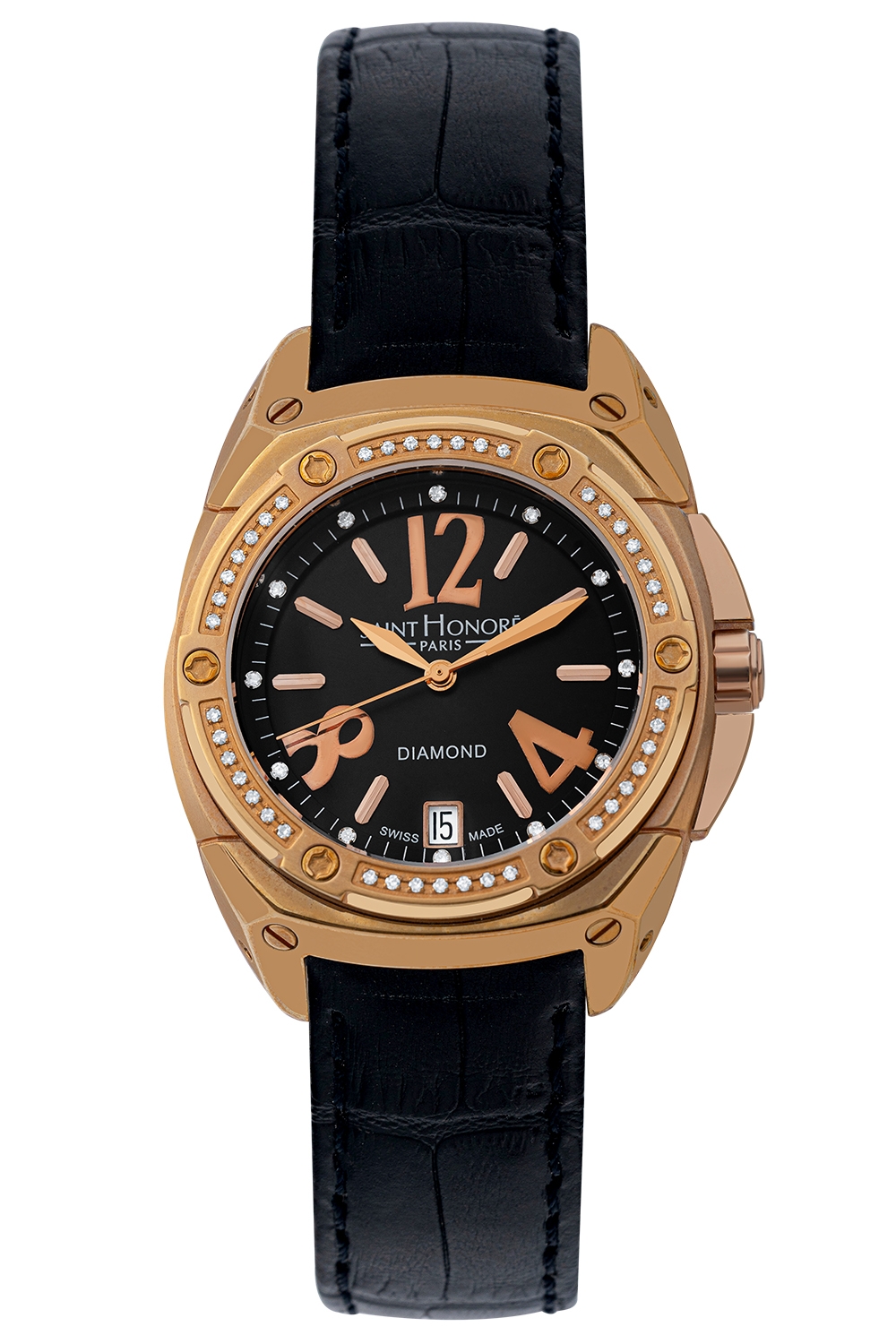 ساعة سانت أونوريه النسائية المرصعة بالألماس — 766080.8NARD