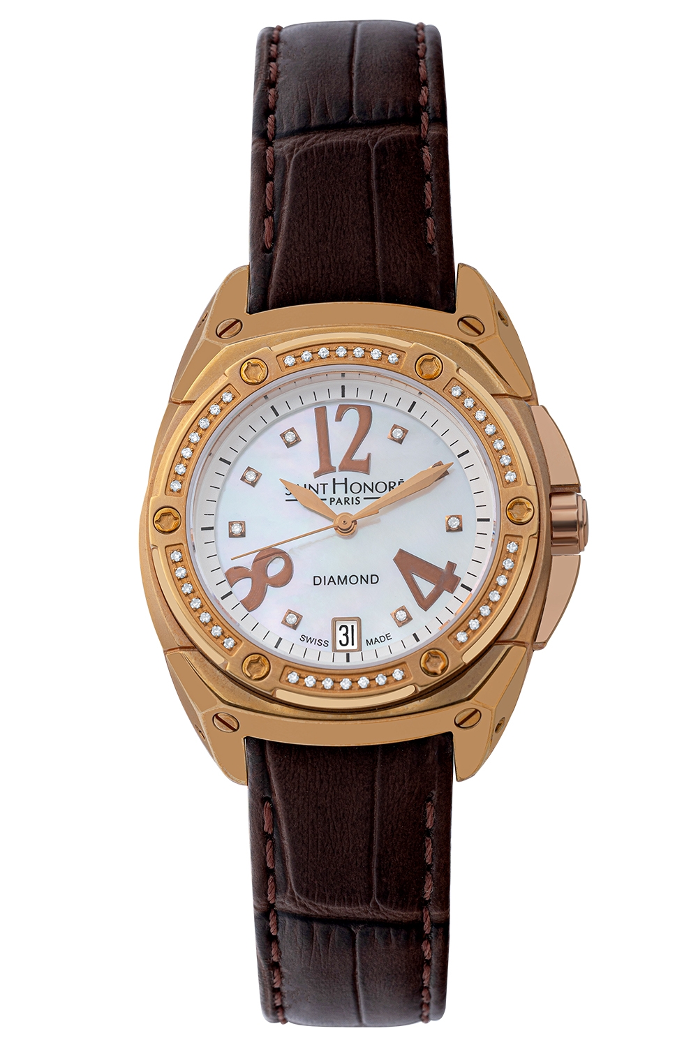 ساعة سانت أونوريه النسائية المرصعة بالألماس — 766080.8Y8DR