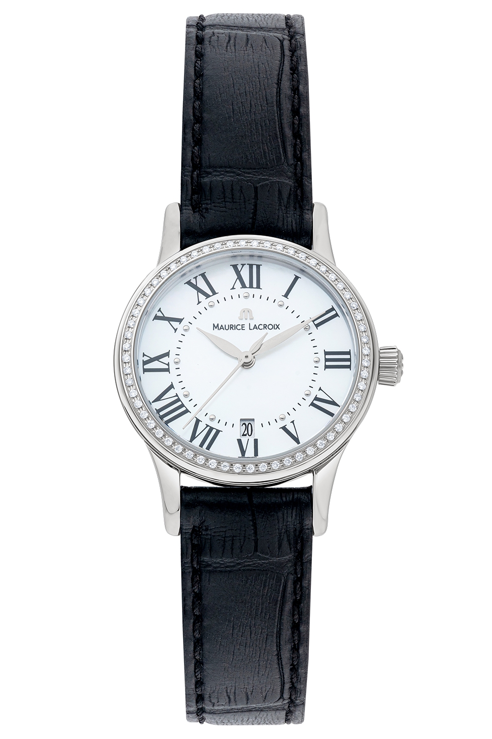 ساعة موريس لاكروا النسائية المرصعة باللؤلؤ والألماس — LC1013.SD501.160