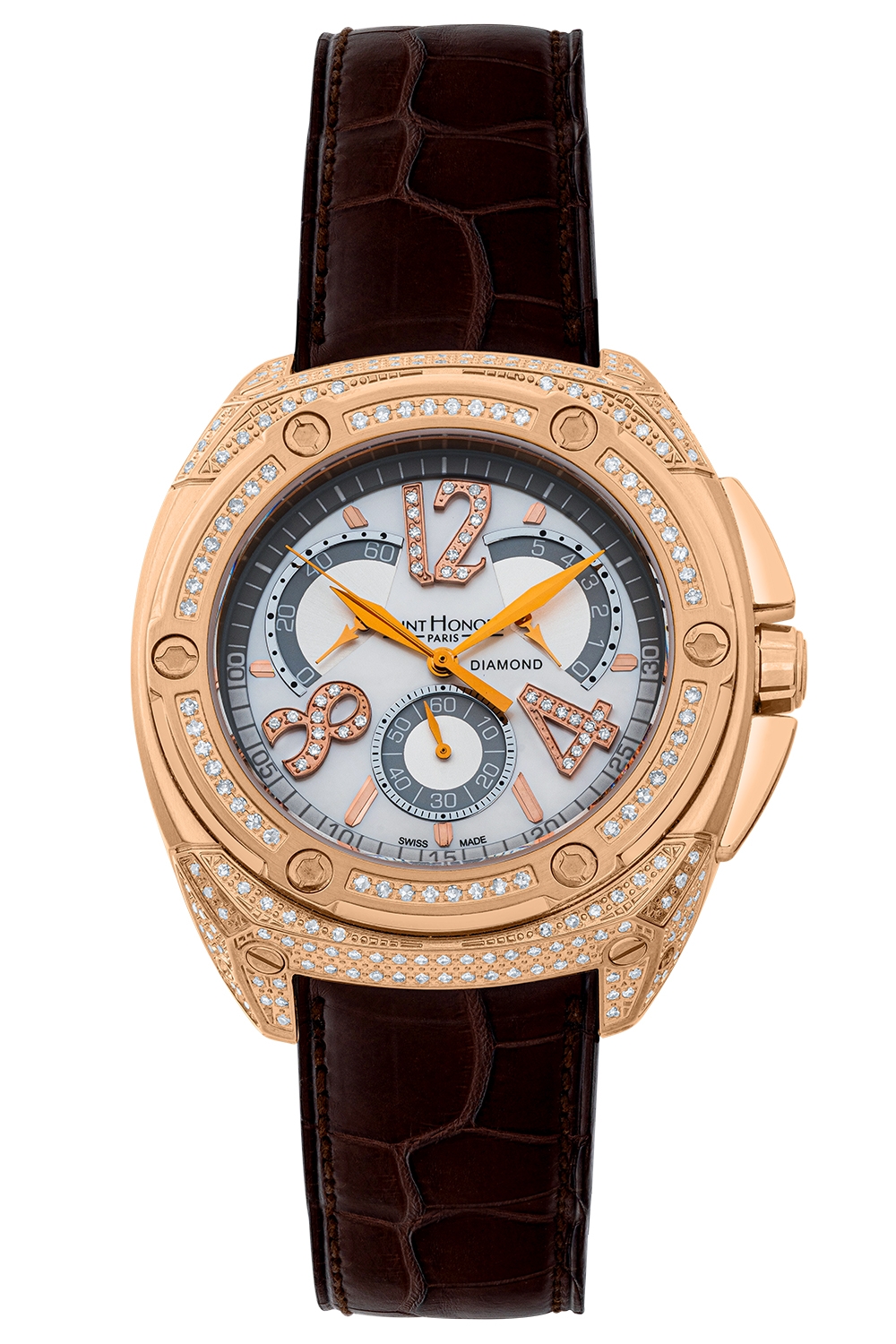 ساعة سانت أونوريه باريس كرونوغراف مرصعة بالألماس للرجال – 889081.8BYDR