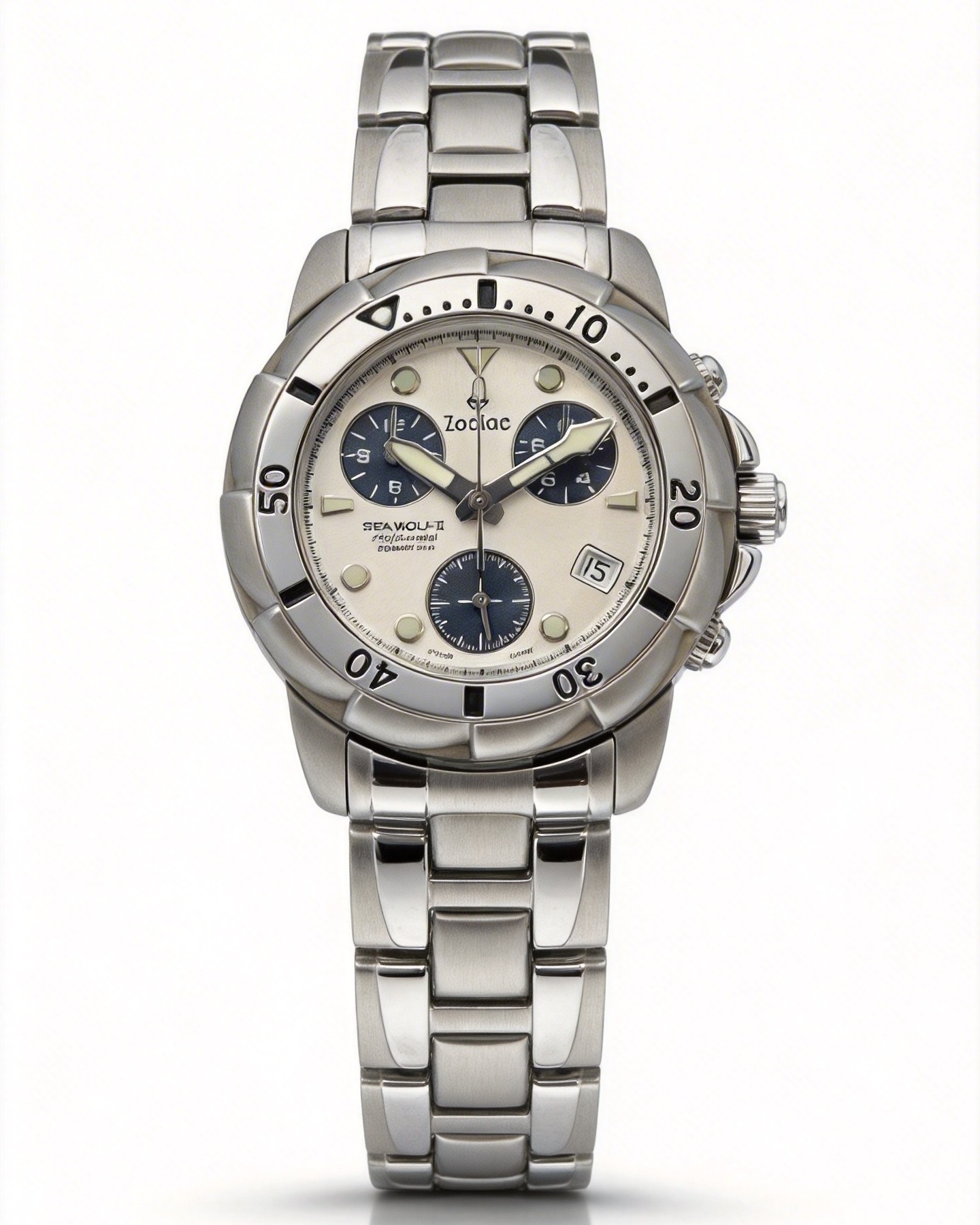 ساعة زودياك كرونوغراف احترافية للرجال مع تاج لولبي — 5413.004/03A83